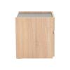 Κομοδίνο Comcie pakoworld σε φυσικό με γκρι απόχρωση 50x42x45.5εκ
