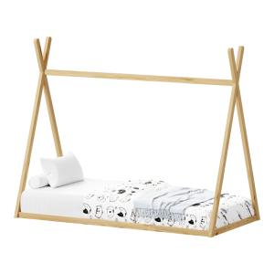 Παιδικό κρεβάτι Lilly τ.Montessori  pakoworld ξύλο πεύκου σε φυσική απόχρωση 90x190εκ