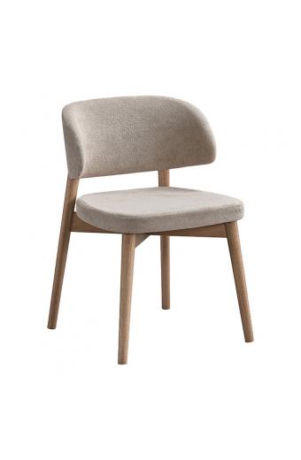 Καρέκλα Siena pakoworld rubberwood σε φυσική-μπεζ απόχρωση 48x50x81εκ