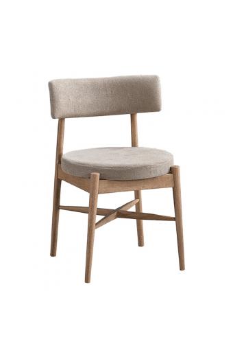 Καρέκλα Raudi pakoworld rubberwood σε φυσική-μπεζ απόχρωση 45.5x45.5x81εκ
