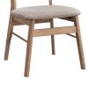 Καρέκλα Cairo pakoworld rubberwood σε φυσική-μπεζ απόχρωση 47x47x76εκ