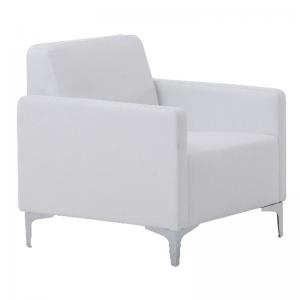 STYLE Πολυθρόνα Σαλονιού Καθιστικού, Pu Άσπρο - 64x71x72cm