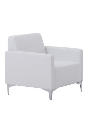 STYLE Πολυθρόνα Σαλονιού Καθιστικού, Pu Άσπρο - 64x71x72cm