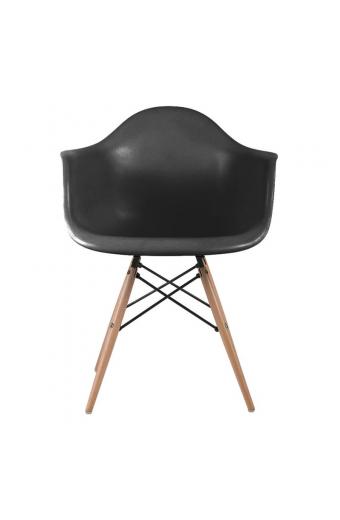 ALEA Wood Πολυθρόνα Ξύλο, ΡΡ Μαύρο - 62x58x81cm