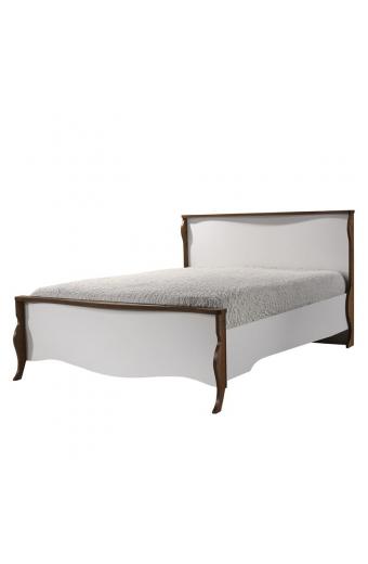 SCARLET Κρεβάτι Διπλό, για Στρώμα 160x200cm, Απόχρωση Antique Oak - Άσπρο