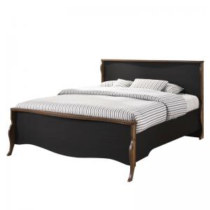 SCARLET Κρεβάτι Διπλό, για Στρώμα 160x200cm, Απόχρωση Antique Oak, Ebony - Oak