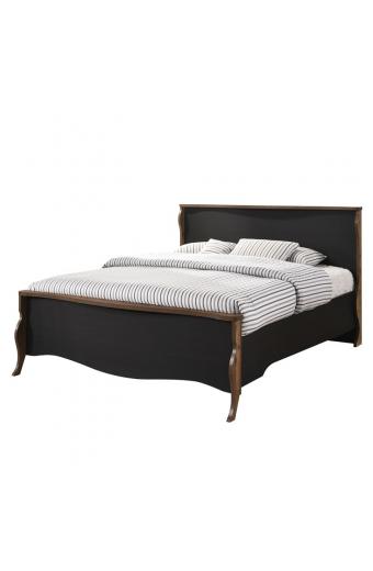 SCARLET Κρεβάτι Διπλό, για Στρώμα 160x200cm, Απόχρωση Antique Oak, Ebony - Oak