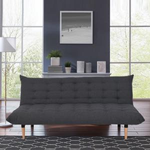 VOX Καναπές - Κρεβάτι Σαλονιού - Καθιστικού, Ύφασμα Σκούρο Γκρι