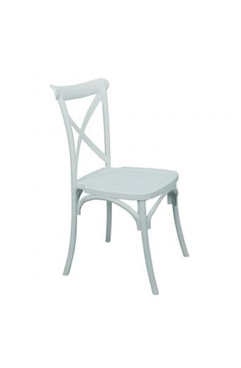 DESTINY Καρέκλα Πολυπροπυλένιο (PP), Απόχρωση Άσπρο, Στοιβαζόμενη