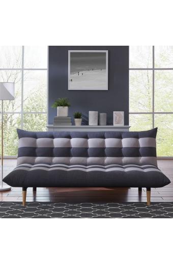 VOX Καναπές - Κρεβάτι Σαλονιού - Καθιστικού, Ύφασμα Γκρι Ριγέ