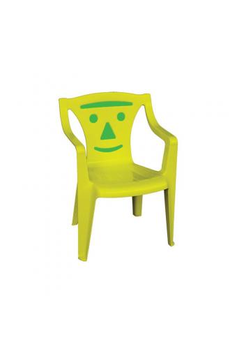 BIMBO Πολυθρονάκι Παιδικό PP Κίτρινο - Green Smile, Στοιβαζόμενo