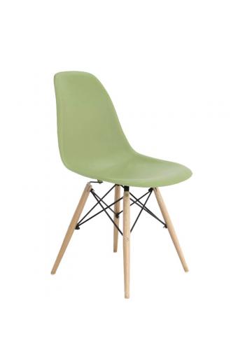 ART Wood Kαρέκλα Τραπεζαρίας Κουζίνας Ξύλο - PP Πράσινο