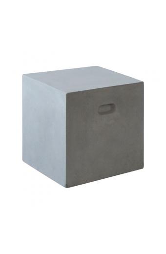 CONCRETE Cubic Σκαμπό Κήπου - Βεράντας, Cement Grey - 37x37x40cm