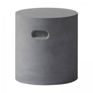 CONCRETE Cylinder Σκαμπό Κήπου - Βεράντας, Cement Grey - Φ 37cm H.40cm