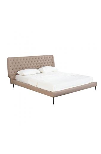 KENZO Κρεβάτι Διπλό, για Στρώμα 160x200cm, Pu Μπεζ - 205x221x108cm