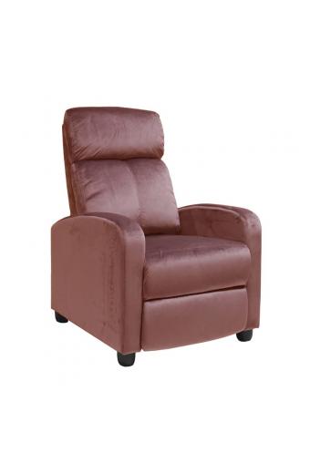 PORTER Πολυθρόνα Relax Σαλονιού - Καθιστικού Antique Pink Velure