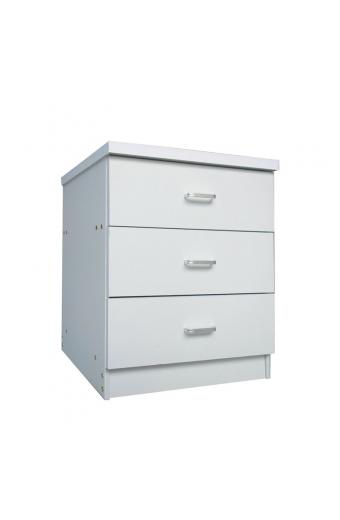 DRAWER Συρταριέρα με 3 Συρτάρια, Απόχρωση Άσπρο - 60x40x63cm