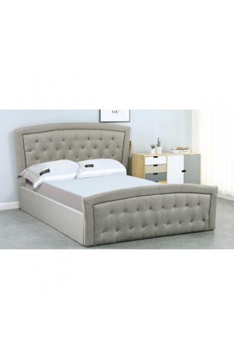 ROMEO Κρεβάτι Διπλό με Χώρο Αποθήκευσης, για Στρώμα 160x200cm, Ύφασμα Sand