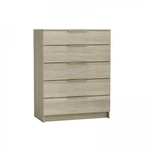 DRAWER Συρταριέρα με 5 Συρτάρια, Απόχρωση Sonoma - 80x40x102cm