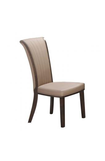 SUMMER Καρέκλα Καρυδί - PVC Μπεζ