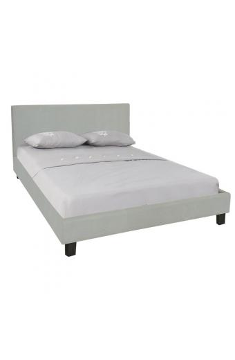 WILTON Κρεβάτι Διπλό, για Στρώμα 160x200cm, Ύφασμα Απόχρωση Grey Stone