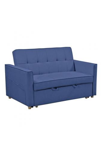 SYMBOL  Καναπές - Κρεβάτι Σαλονιού - Καθιστικού, 2Θέσιος Ύφασμα Μπλε