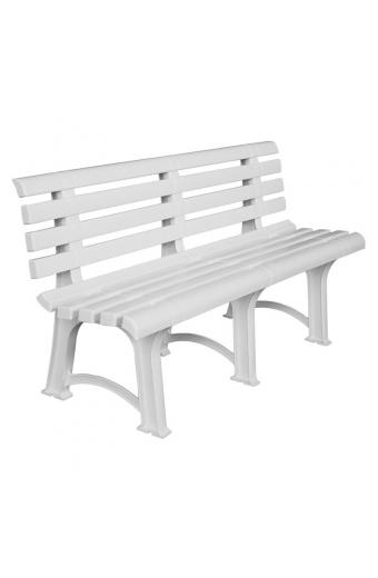 ATENA Παγκάκι Κήπου-Βεράντας, PP Άσπρο - 150x73x51cm