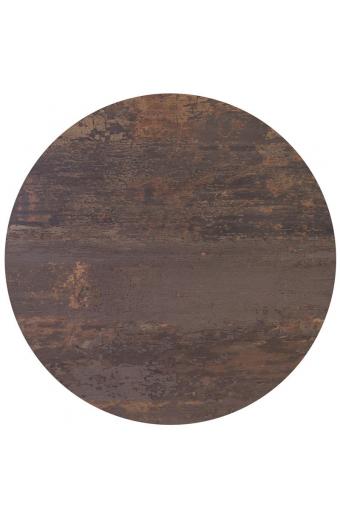 HPL (High Pressure Laminated) Επιφάνεια Τραπεζιού Απόχρωση Walnut Vintage - Φ70cm/12mm