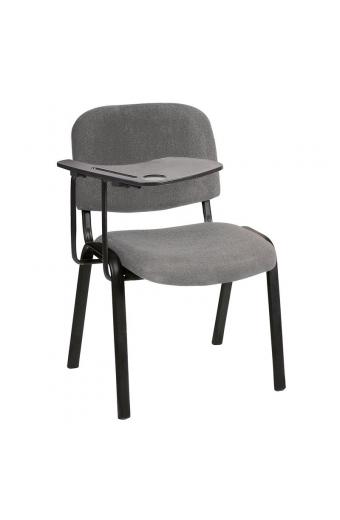 SIGMA Καρέκλα - Θρανίο Μέταλλο Βαφή Μαύρο, Ύφασμα Γκρι