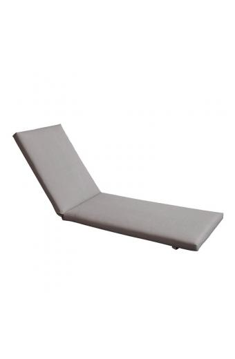 SUNLOUNGER Μαξιλάρι Ξαπλώστρας Textilene Γκρι με Φερμουάρ & Velcro (Foam+Polyester) - 196(78+118)x60x7cm