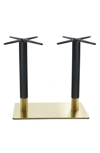 RIVA Βάση Τραπεζιού Μακρόστενη Gold Inox #201 - Black / 21,20 Kg - 70x40cm H.72cm