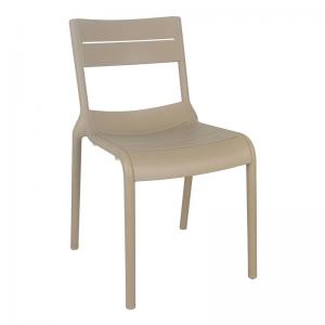 SERENA Καρέκλα, Στοιβαζόμενη PP - UV Cappuccino - 51x56x82cm