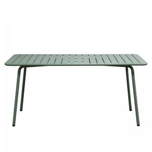 BRIO Slat Τραπέζι-Pro Κήπου - Βεράντας, Μέταλλο Βαφή Sandy Green 5635C - 160x90x73cm
