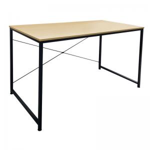 ΓΡΑΦΕΙΟ Η/Υ Μέταλλο Βαφή Μαύρο, Melamine Beech - 120x60x74cm