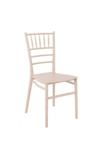 ILONA Καρέκλα-Pro Εστίασης - Catering Στοιβαζόμενη PP Μπεζ - 40x47x89cm