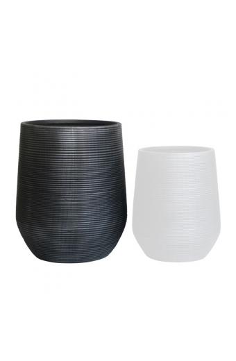 FLOWER POT-17 Φ53x63cm, Cement Απόχρωση Anthracite - Φ53x63cm