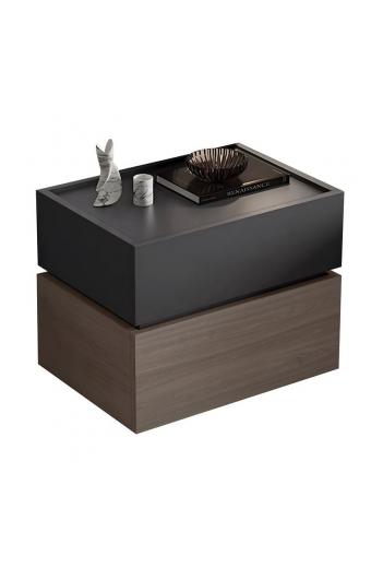 VANITY Κομοδίνο, Αποχρώσεων Sonoma Oak & Grey, με Αποσπώμενα χρωματικά Μέρη - 60x40x45cm