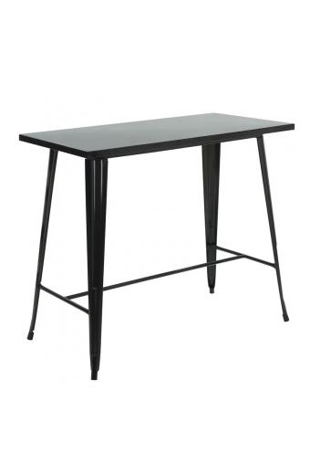 RELIX Τραπέζι Bar Μέταλλο Βαφή Μαύρο - 120x60x103cm