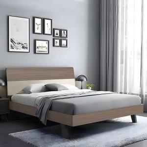 VANITY Κρεβάτι Διπλό, για Στρώμα 160x200cm, Απόχρωση Sonoma Oak-Cream - 161x201x98cm