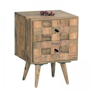 TEKA-W Κομοδίνο Ξύλο Ακακία Φυσικό - 40x35x55cm