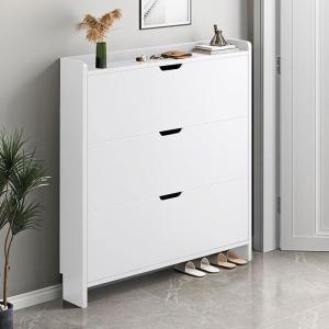 Παπουτσοθήκη MDF - Melamine Απόχρωση Άσπρο - 80x17x115cm