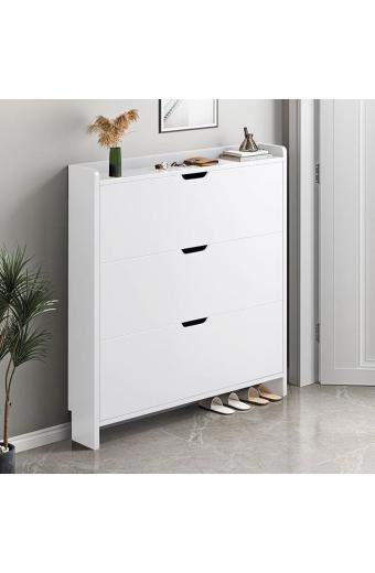 Παπουτσοθήκη MDF - Melamine Απόχρωση Άσπρο - 80x17x115cm