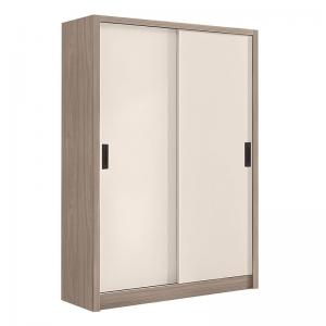 VANITY Ντουλάπα Δίφυλλη - Συρόμενη, Αποχρώσεων Sonoma Oak & Cream - 120x60x200cm