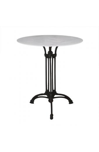 ΤΡΑΠΕΖΙ Sintered Stone-Μαντέμι Τρίνυχο, Επιφάνεια 11mm Απόχρωση White Marble - Φ60  H73,5cm