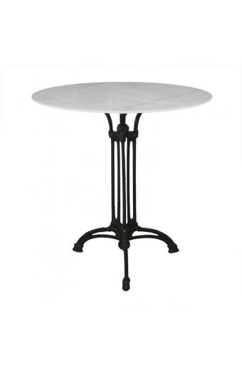 ΤΡΑΠΕΖΙ Sintered Stone-Μαντέμι Τρίνυχο, Επιφάνεια 11mm Απόχρωση White Marble - Φ70  H73,5cm