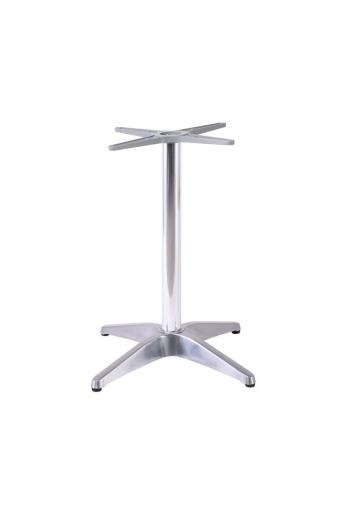 FACTORY Βάση Τραπεζιού Αλουμίνιο Απόχρωση Shiny Silver (2,35kg) - 66x66cm H.69cm