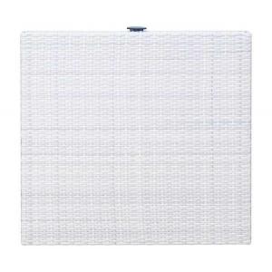 WICKER TOP Επιφάνεια Τραπεζιού Alu/Wicker Ice White/Γυαλί - 70x70cm