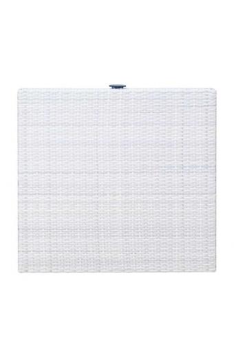 WICKER TOP Επιφάνεια Τραπεζιού Alu/Wicker Ice White/Γυαλί - 70x70cm