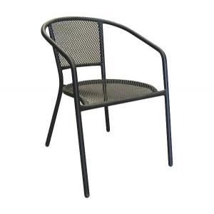 FONTANA πολυθρόνα dining Αλουμίνιο Ανθρακί - 57x56x77cm