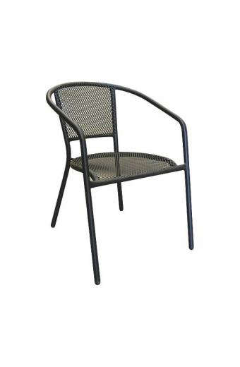 FONTANA πολυθρόνα dining Αλουμίνιο Ανθρακί - 57x56x77cm